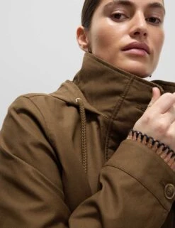 Cotton Rich Canvas Stormwear™ Hooded Parka -M&S cotton rich canvas stormwear hooded parka 9