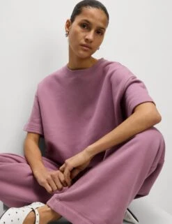 Cotton Rich Crew Neck Cropped Sweatshirt 31 Cotton Rich Crew Neck Cropped Sweatshirt -M&S cotton rich crew neck sweatshirt 5