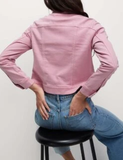 Cotton Rich Denim Jacket With Stretch -M&S cotton rich denim jacket with stretch 7