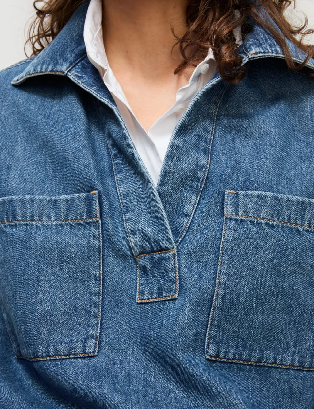 Cotton Rich Denim Regular Fit Shirt 9 Cotton Rich Denim Regular Fit Shirt - Image 7