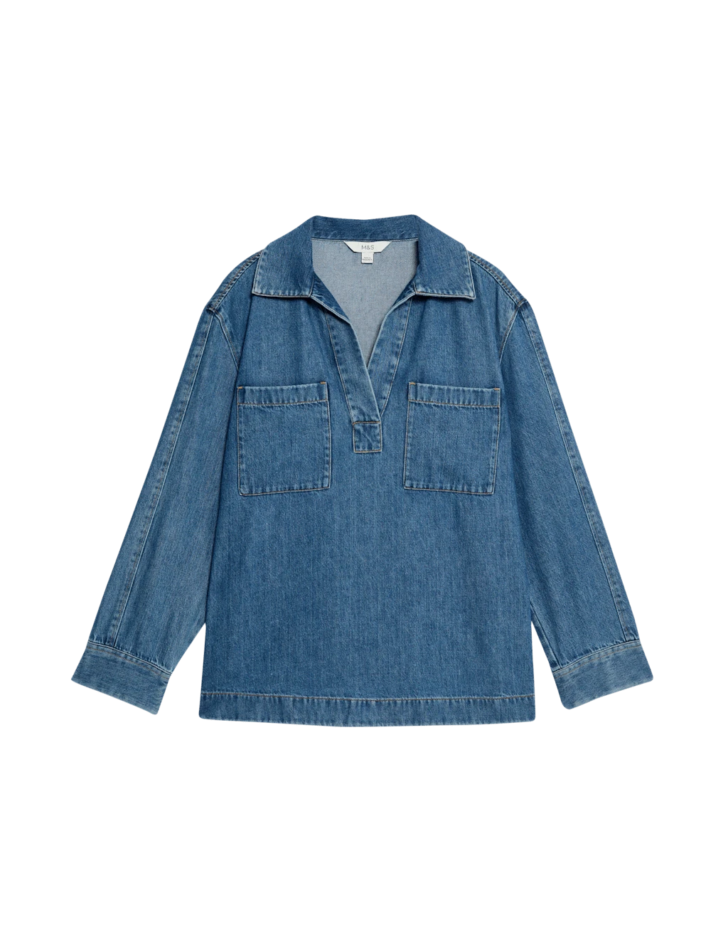 Cotton Rich Denim Regular Fit Shirt 10 Cotton Rich Denim Regular Fit Shirt - Image 8