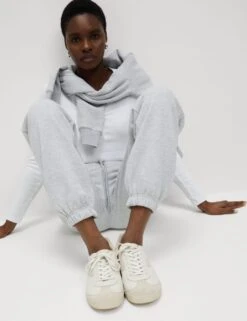 Cotton Rich Drawstring Cuffed Joggers -M&S cotton rich drawstring cuffed joggers 17