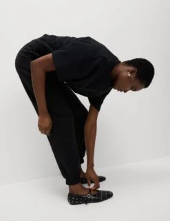 Cotton Rich Drawstring Cuffed Joggers -M&S cotton rich drawstring cuffed joggers 9