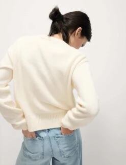 Cotton Rich Embellished Crew Neck Cardigan -M&S cotton rich embellished crew neck cardigan 11