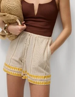 Cotton Rich Jacquard Beach Shorts -M&S cotton rich jacquard beach shorts 11