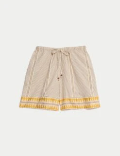 Cotton Rich Jacquard Beach Shorts -M&S cotton rich jacquard beach shorts 7