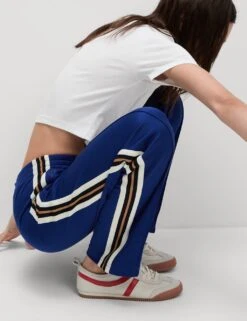 Cotton Rich Retro Side Stripe Joggers -M&S cotton rich retro side stripe joggers 11