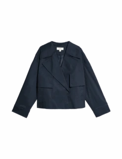 Cotton Rich Short Trench Coat -M&S cotton rich short trench coat 1