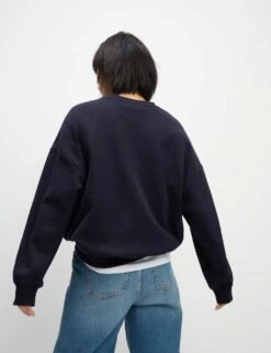 Cotton Rich Slogan Crew Neck Sweatshirt -M&S cotton rich slogan crew neck sweatshirt 5