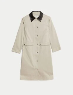 Cotton Rich Stormwear™ Longline Mac -M&S cotton rich stormwear longline mac 14