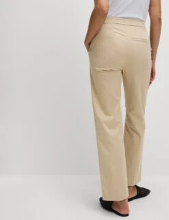 Cotton Rich Straight Leg Ankle Grazer Trousers -M&S cotton rich straight leg ankle grazer trousers 8