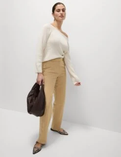 Cotton Rich Straight Leg Trousers -M&S cotton rich straight leg trousers 13