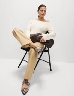 Cotton Rich Straight Leg Trousers -M&S cotton rich straight leg trousers 16