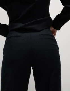 Cotton Rich Straight Leg Trousers -M&S cotton rich straight leg trousers 9