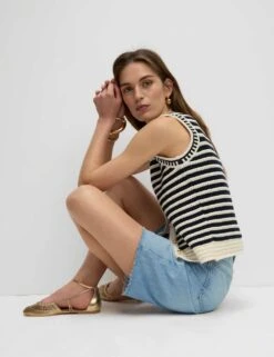 Cotton Rich Striped Knitted Waistcoat -M&S cotton rich striped knitted waistcoat 13