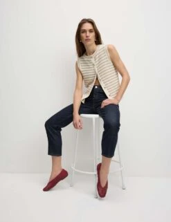 Cotton Rich Striped Knitted Waistcoat -M&S cotton rich striped knitted waistcoat 17