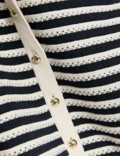 Cotton Rich Striped Knitted Waistcoat -M&S cotton rich striped knitted waistcoat 8