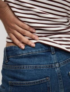 Cotton Rich Striped T-Shirt -M&S cotton rich striped t shirt 10