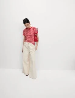 Cotton Rich Striped T-Shirt -M&S cotton rich striped t shirt 6