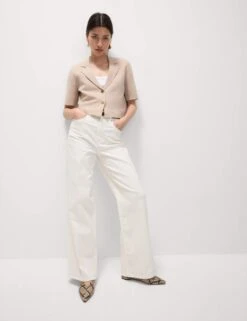 Cotton Rich Textured Knitted Blazer -M&S cotton rich textured knitted blazer 11