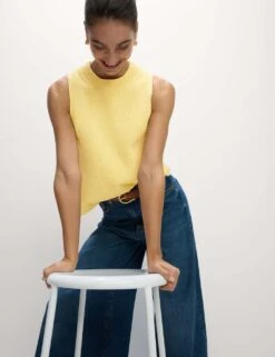 Cotton Rich Textured Knitted Vest -M&S cotton rich textured knitted vest 15