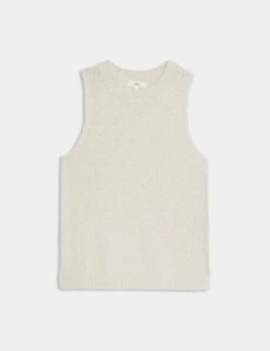 Cotton Rich Textured Knitted Vest -M&S cotton rich textured knitted vest 7