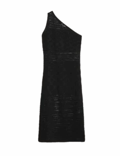 Cotton Rich Textured One Shoulder Midi Beach Dress -M&S cotton rich textured one shoulder midi beach dress