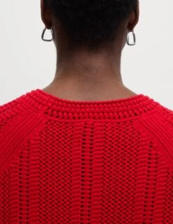 Cotton Rich Textured Relaxed Jumper -M&S cotton rich textured relaxed jumper 9