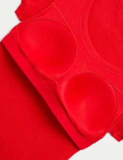 Cotton Rich Slim Fit Secret Support Top -M&S cotton rich textured slim fit bra top 8