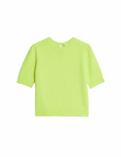 Cotton Rich Textured Slim Fit Crop Top -M&S cotton rich textured slim fit crop top 1