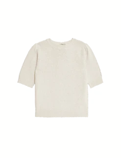 Cotton Rich Textured Slim Fit Crop Top -M&S cotton rich textured slim fit crop top