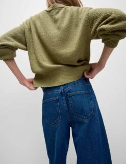 Cotton Rich Textured V-Neck Relaxed Cardigan -M&S cotton rich textured v neck relaxed cardigan 9