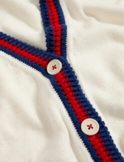 Cotton Rich Tipped Detail Relaxed Cardigan -M&S cotton rich tipped detail relaxed cardigan 8