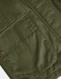 Cotton Rich Waxed Quilted Parka Coat -M&S cotton rich waxed quilted parka coat 7