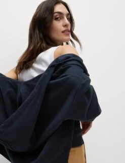 Cotton Rich Zip Up Hoodie -M&S cotton rich zip up hoodie 13