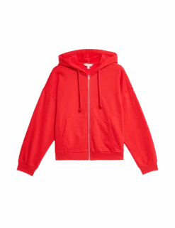 Cotton Rich Zip Up Hoodie -M&S cotton rich zip up hoodie 2