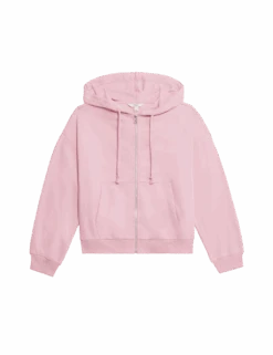 Cotton Rich Zip Up Hoodie -M&S cotton rich zip up hoodie