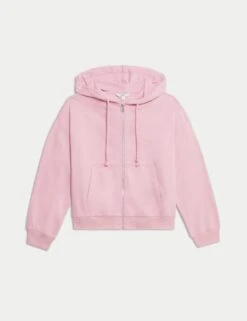 Cotton Rich Zip Up Hoodie -M&S cotton rich zip up hoodie 5