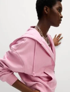 Cotton Rich Zip Up Hoodie -M&S cotton rich zip up hoodie 6