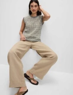 Crew Neck Slim Fit Knitted Vest With Cotton -M&S crew neck slim fit knitted vest with cotton 7