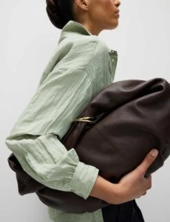 Crinkle Textured Collared Shirt -M&S crinkle textured collared shirt 11