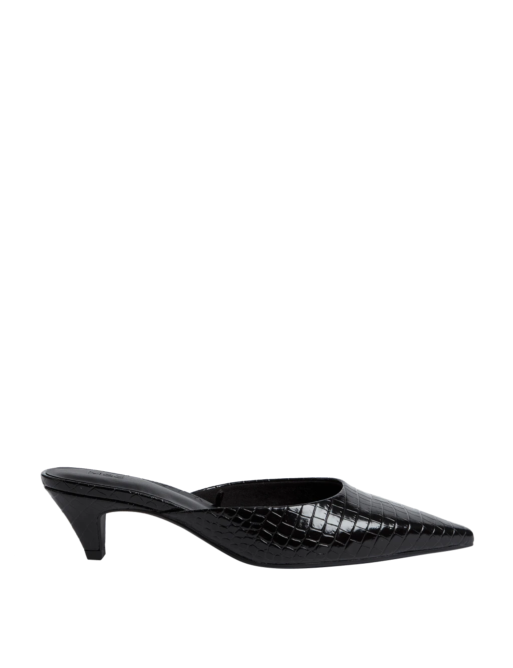 Croc Kitten Heel Mules 6 Croc Kitten Heel Mules - Image 4