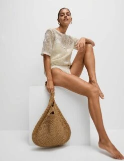 Crochet Sparkly T-Shirt -M&S crochet sparkly t shirt 6