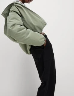 Denim Jersey Straight Leg Trousers -M&S denim jersey straight leg trousers 10