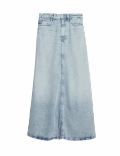 Denim Maxi A-Line Skirt 31 Denim Maxi A-Line Skirt -M&S denim maxi a line skirt 1