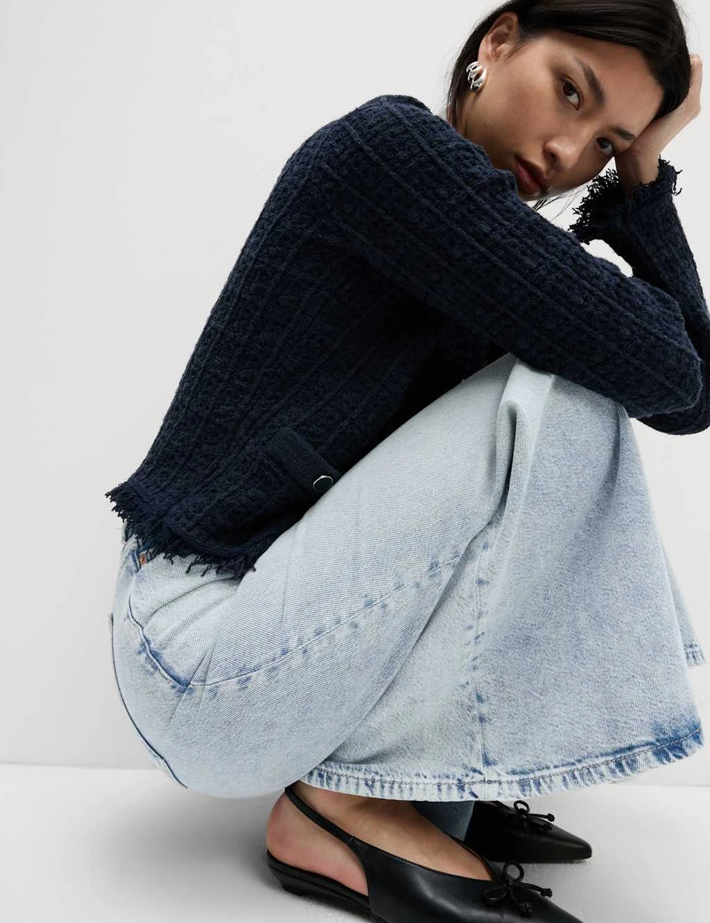 Denim Maxi A-Line Skirt 16 Denim Maxi A-Line Skirt - Image 14