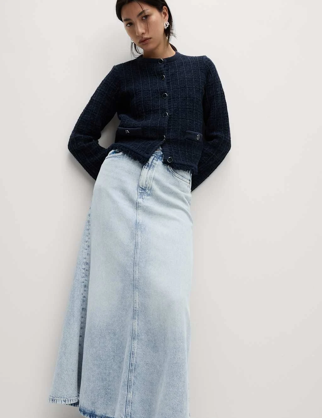 Denim Maxi A-Line Skirt 18 Denim Maxi A-Line Skirt - Image 16