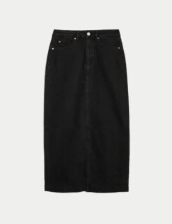 Denim Midi Skirt -M&S denim midi skirt 10