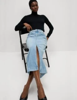 Denim Midi Skirt -M&S denim midi skirt 6