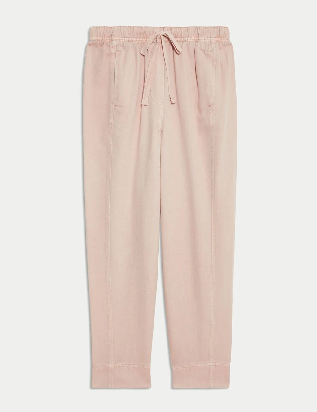Drawstring Pull On Garment Dye Cropped Tapered Trousers 14 Drawstring Pull On Garment Dye Cropped Tapered Trousers - Image 12